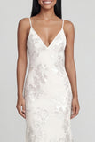 Sage Green Mermaid Floral Wedding Guest Dress with Lace-up Back