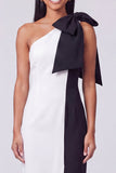Fuchsia and Red Sheath Formal Dress with Slit