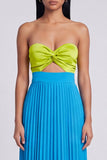 Sweetheart A Line Cut Out Green and Blue Formal Dress