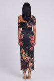 One Shoulder Sheath Ivory Floral Wedding Guest Dress