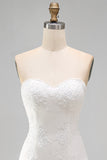 Sweetheart Ivory A Line Ruffled Beaded Floral Graduation Dress