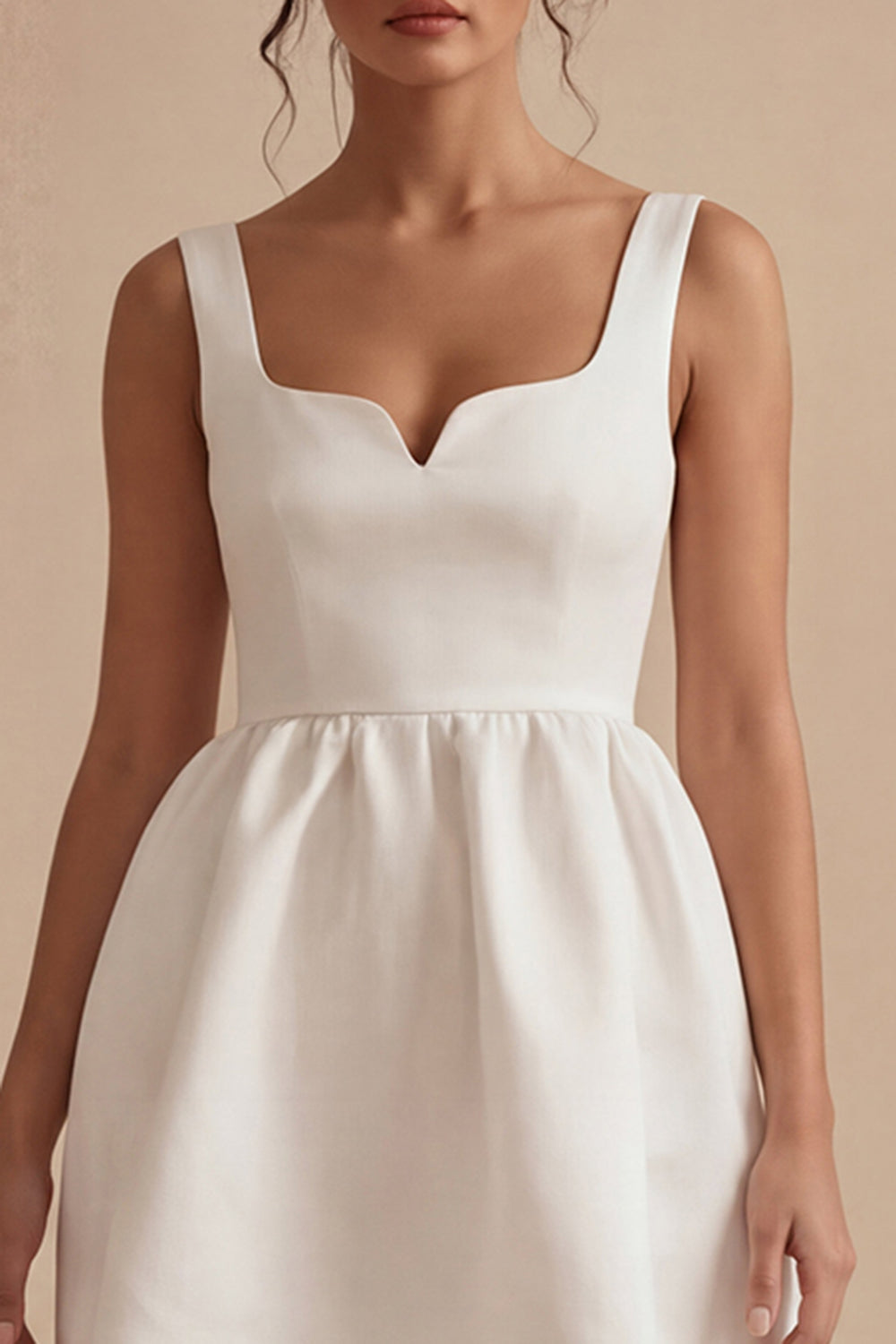 Wedtrend Women White Graduation Dress Satin A Line Mini Dress – Wedtrend UK