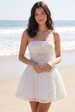 Ivory Strapless A Line Graduation Dress