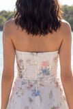 Ivory Floral Cut Out A Line Sweetheart Graduation Dress