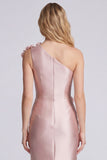 Rose One Shoulder Mermaid Floral Evening Dress