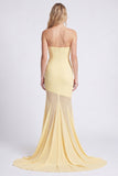Mermaid Strapless Daffodil Maxi Dress