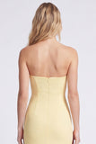 Mermaid Strapless Daffodil Maxi Dress