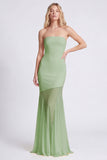 Mermaid Strapless Daffodil Maxi Dress