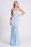 Mermaid Strapless Daffodil Maxi Dress