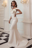 One Shoulder Mermaid Burgundy Formal Dress