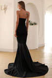 Black Mermaid Sweetheart Long Formal Dress