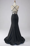 Light Blue Sparkly Mermaid Lace Up Back Long Prom Dress with Slit