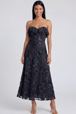 Sweetheart A Line Light Blue Wedding Guest Dress with Appliques