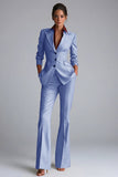 Kahki Peaked Lapel 2 Piece Single Breasted Women Suits