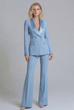 Shawl Lapel Green 2 Piece Classic Women Suits