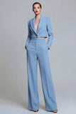 2 Piece Dark Green Peaked Lapel Women Suits
