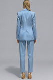 Orange 2 Piece Notched Lapel Single Buckle Women Suits