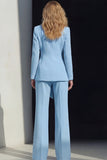 Pink Slim Fit Peaked Lapel 2 Piece Women Suits