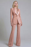Shawl Lapel 2 Piece Grey Green Slim Fit Women Suits