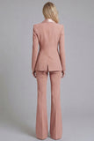 Shawl Lapel 2 Piece Grey Green Slim Fit Women Suits