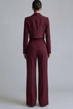 2 Piece Dark Green Peaked Lapel Women Suits
