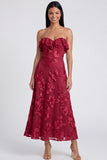Sweetheart A Line Light Blue Wedding Guest Dress with Appliques