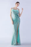 Black Sheath Sequin Formal Dress with Feather