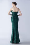 Black Sheath Sequin Formal Dress with Feather