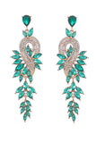 Earrings With Beadings and Rhinestones