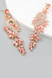 Earrings With Beadings and Rhinestones