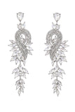 Earrings With Beadings and Rhinestones