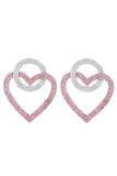 Sparkly Rhinestones Heart Earrings