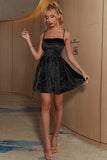 A-Line Spaghetti Strap Little Black Dress