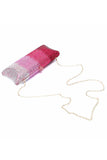 Pink Ombre Saprkly Sequin Evening Clutch Bag