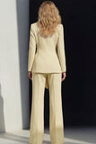 Pink Slim Fit Peaked Lapel 2 Piece Women Suits