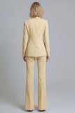 Shawl Lapel Green 2 Piece Classic Women Suits