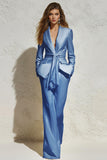 White 2-Piece Notched Lapel Women Business Casual Suits