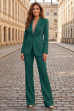 Peaked Lapel 2 Piece Sky Blue Single Buckle Women Suits