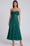 Sweetheart A Line Light Blue Wedding Guest Dress with Appliques