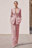 Lilac 2-Piece Peak Lapel Business Suit with Belt