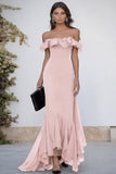 Black Off the Shoulder Long Formal Dress