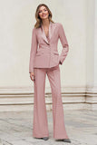 Silver Peak Lapel Double Breasted 2-Piece Women Suits