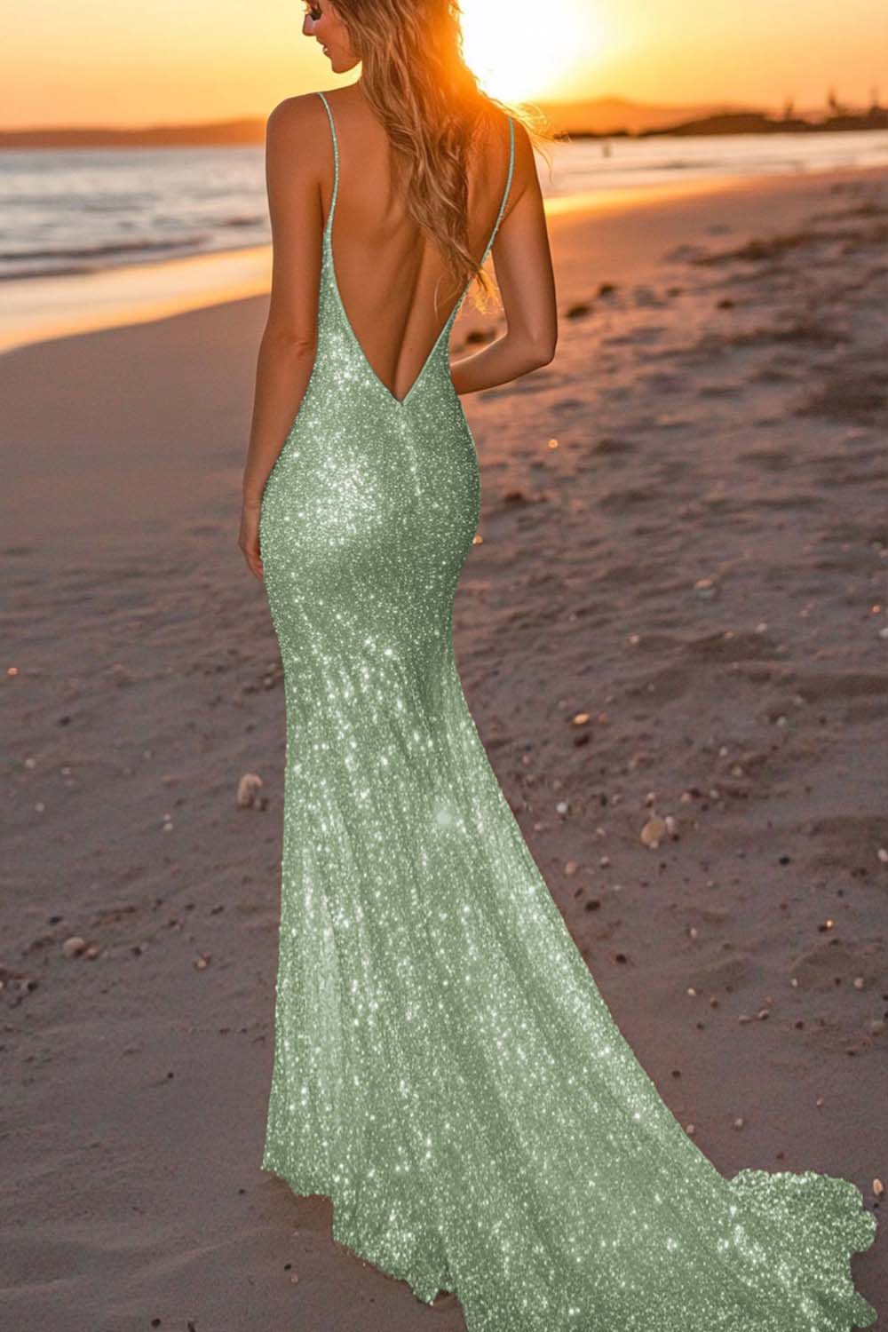 WEDTREND Women Sparkly Silver Formal Dress Backless Mermaid Spaghetti Straps Sequined Long Gala Dress Wedtrend UK WEDTREND Women Sparkly Silver Formal Dress Backless Mermaid Spaghetti Straps Sequined Long Gala Dress Wedtrend UK