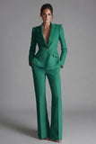 Pink Peaked Lapel 2 Piece Slim Fit Women Suits
