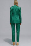 Orange 2 Piece Notched Lapel Single Buckle Women Suits