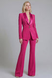 Shawl Lapel 2 Piece Grey Green Slim Fit Women Suits