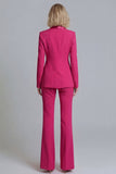 Shawl Lapel Green 2 Piece Classic Women Suits