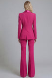 Shawl Lapel 2 Piece Grey Green Slim Fit Women Suits
