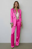 Dark Golden Beaded Peak Lapel 2 Piece Women Prom Suit