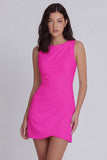 Ivory Bodycon Bateau Neck Ruched Graduation Dress